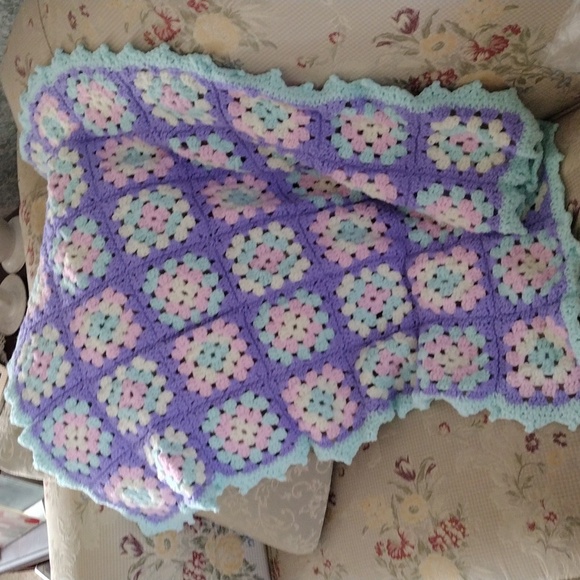 Pastel Crochet Blanket - Picture 2 of 2